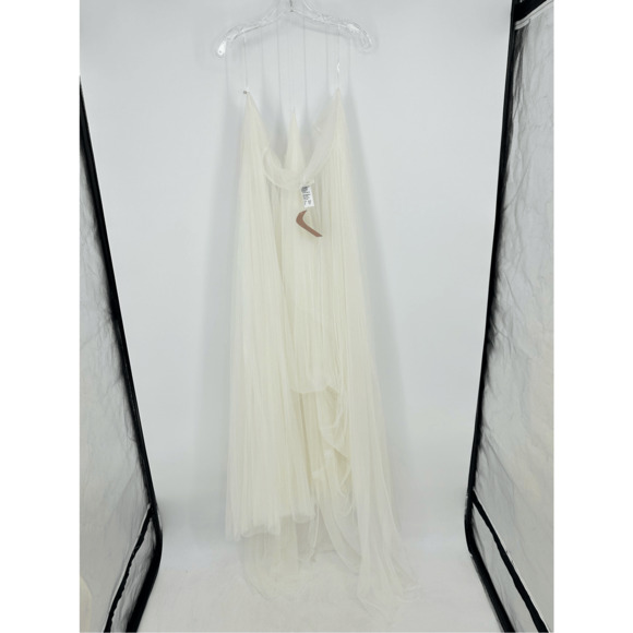 Anthropologie BHLDN Watters Danbury Tulle A Line Bridal Overskirt Mesh 22W Ivory - Picture 7 of 8